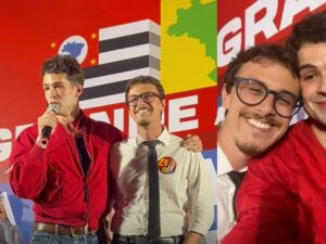 João Guilherme participa de ato pró-Lula e defende democracia: ‘A gente precisa usar a nossa voz’