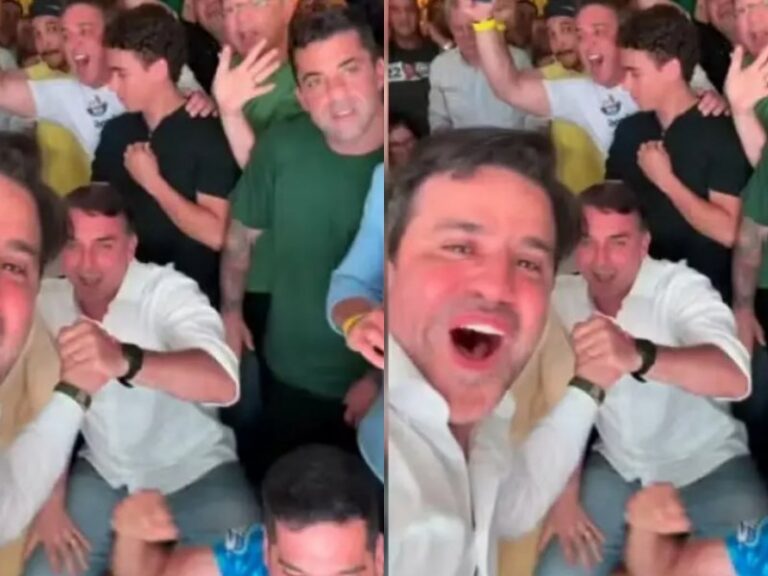 Durante virada temporária nas eleições, Pablo Marçal registra comemoração de Flávio Bolsonaro