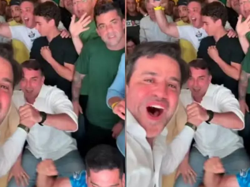 Durante virada temporária nas eleições, Pablo Marçal registra comemoração de Flávio Bolsonaro