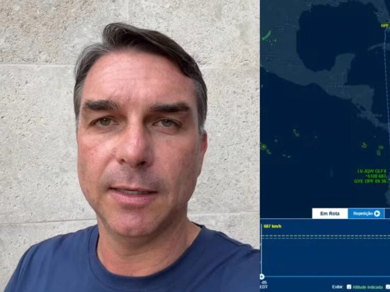 Avião com Flávio Bolsonaro e família deixa o Equador rumo a Miami, nos EUA