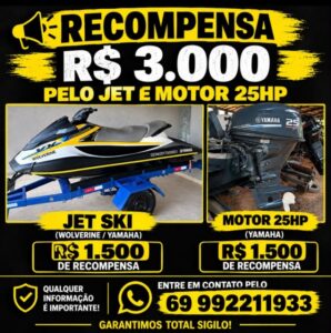 Bandidos encapuzados e armados invadem empresa, rendem proprietária e roubam moto e jet ski – Polícia