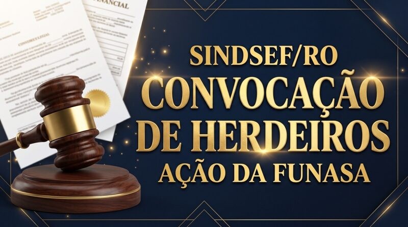 Sindsef/RO convoca herdeiros de servidores da Funasa para habilitação em ação judicial de progressão funcional – Geral