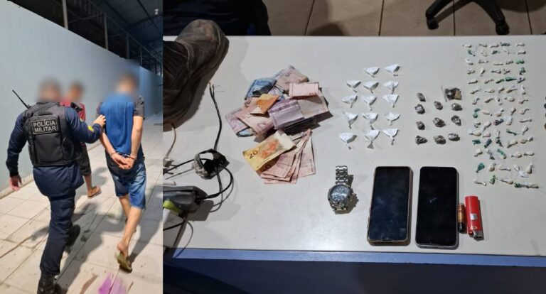 Ação do 5º BPM resulta na prisão de dupla e apreensão de 95 porções de drogas no Jardim Santana