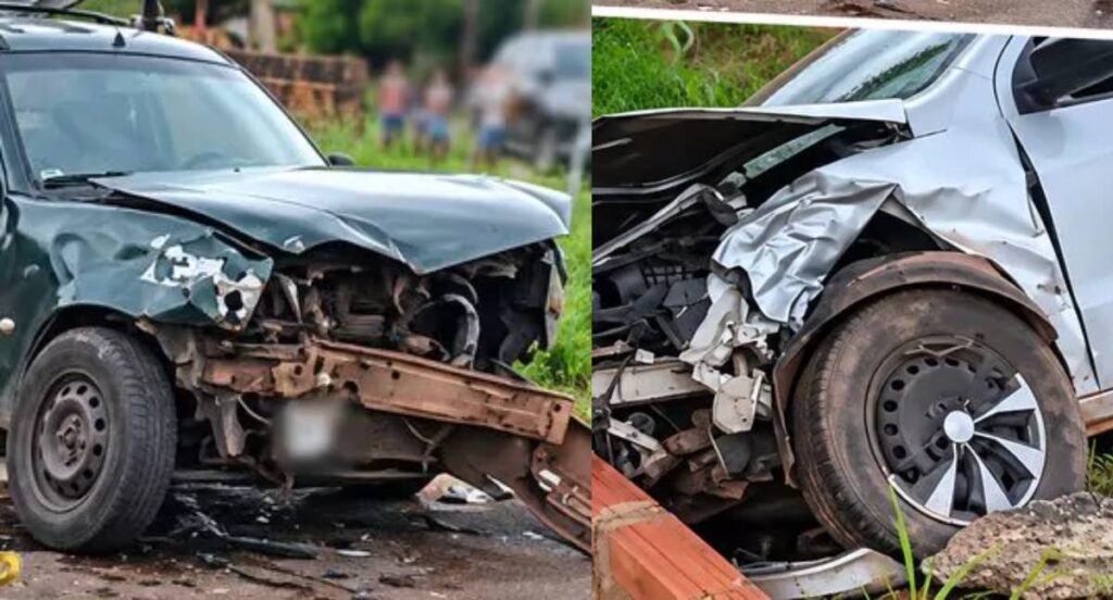 Colisão entre caminhonete e automóvel deixa feridos em Rondônia