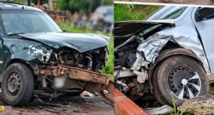 Colisão entre caminhonete e automóvel deixa feridos em Rondônia