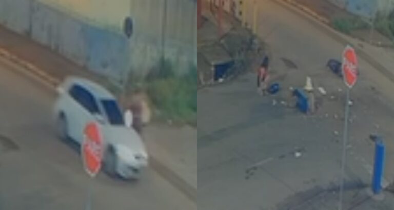 Colisão entre carro e moto deixa duas pessoas feridas na Zona Leste de Porto Velho