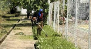 Complexo Poliesportivo Deroche recebe serviços de limpeza em Porto Velho
