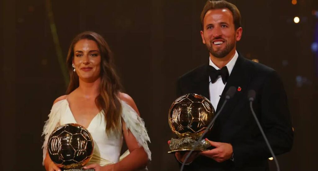 Harry Kane e Alexia Putellas conquistam a Bola de Ouro em cerimônia realizada em Londres